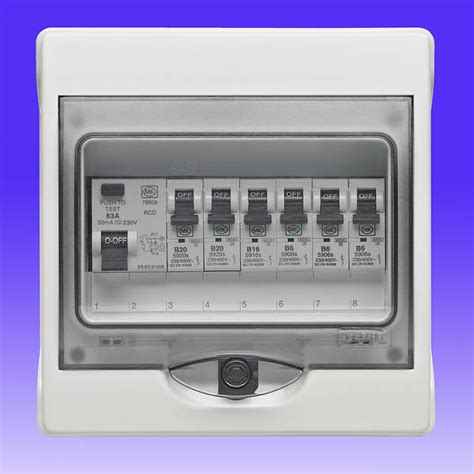 waterproof consumer unit 6 way